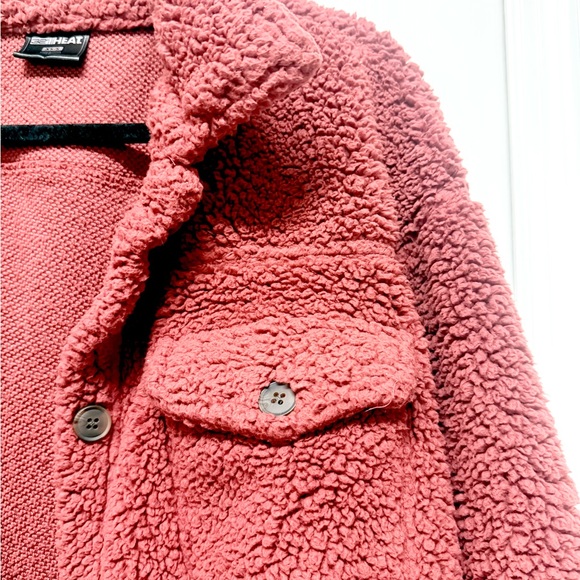 32 Degrees Plush Sherpa Jacket in Rust - Picture 3 of 5
